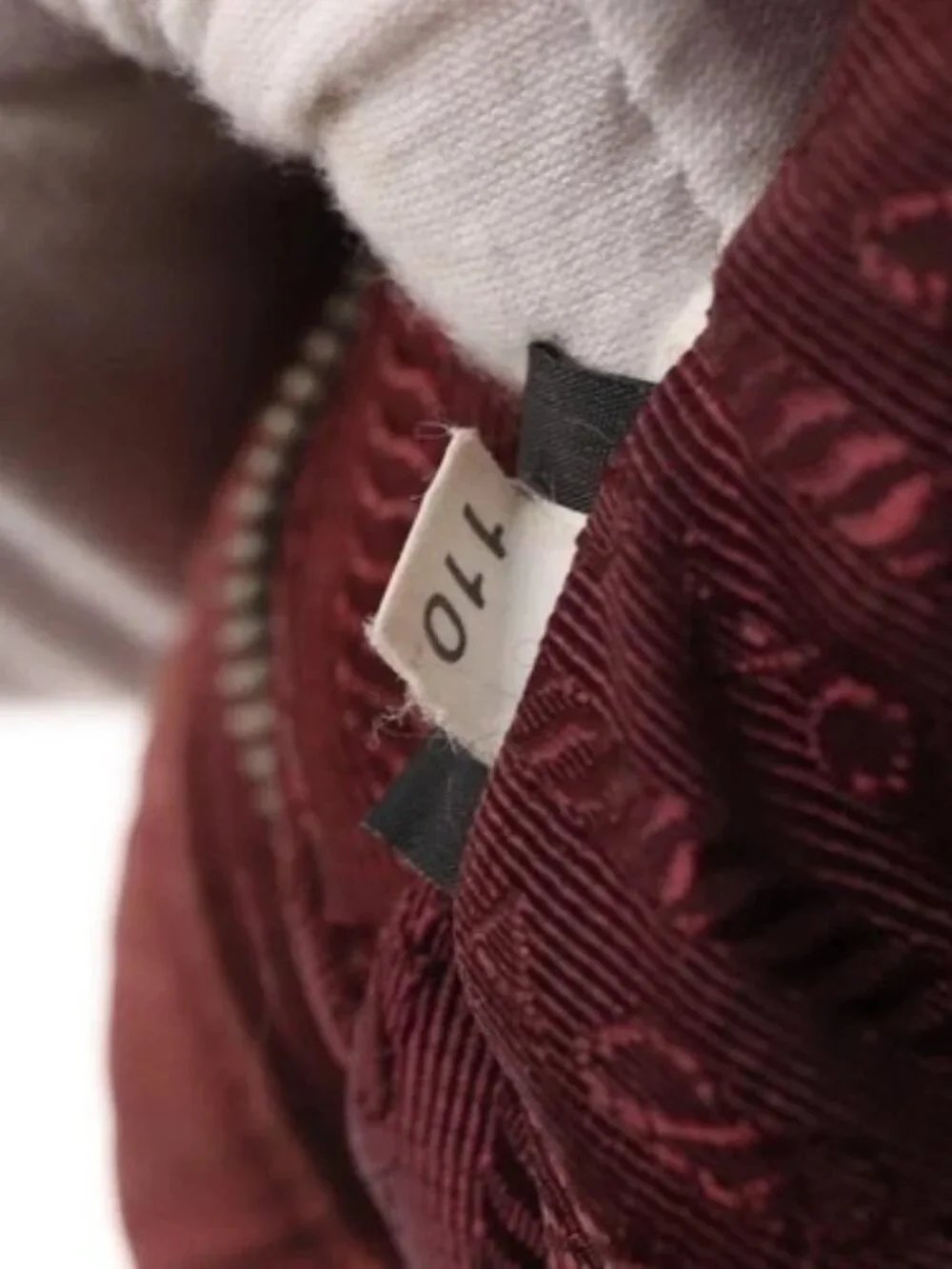 PRADA Chain Shoulder Bag Nylon Bordeaux Silver Auth BA10089 - Picture 10 of 16